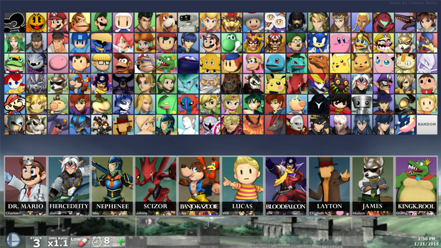 SUPER SMASH BROS. FOR PC - All Characters By Debut