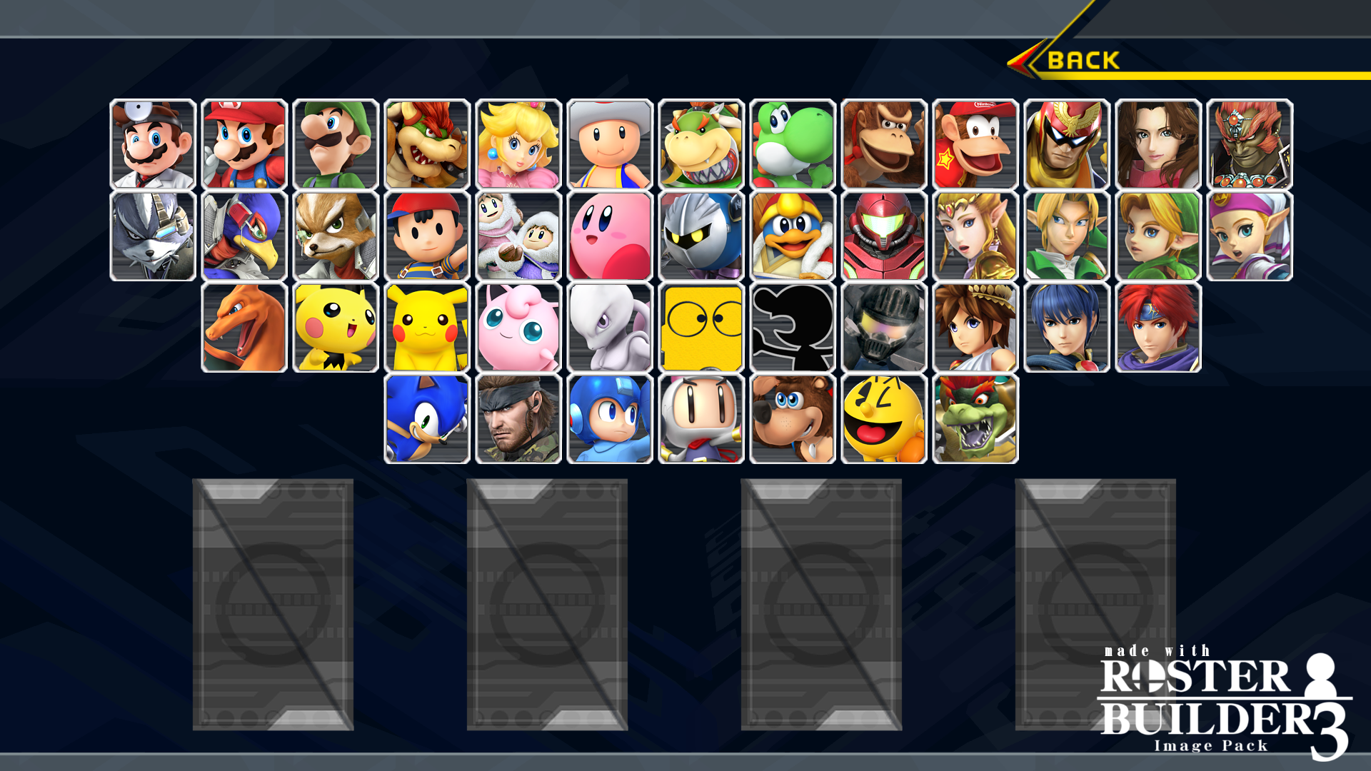 Roster Builder 3 Sample - Melee Style by ConnorRentz on DeviantArt