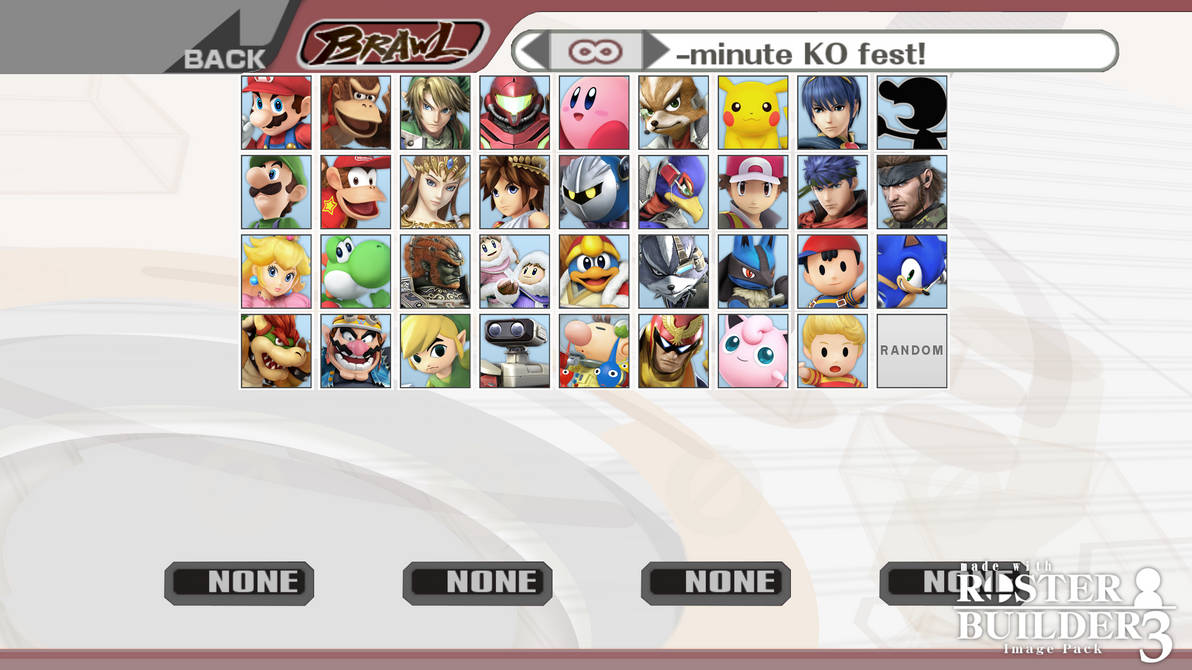Roster Builder 3 Sample - Brawl Style by ConnorRentz on DeviantArt