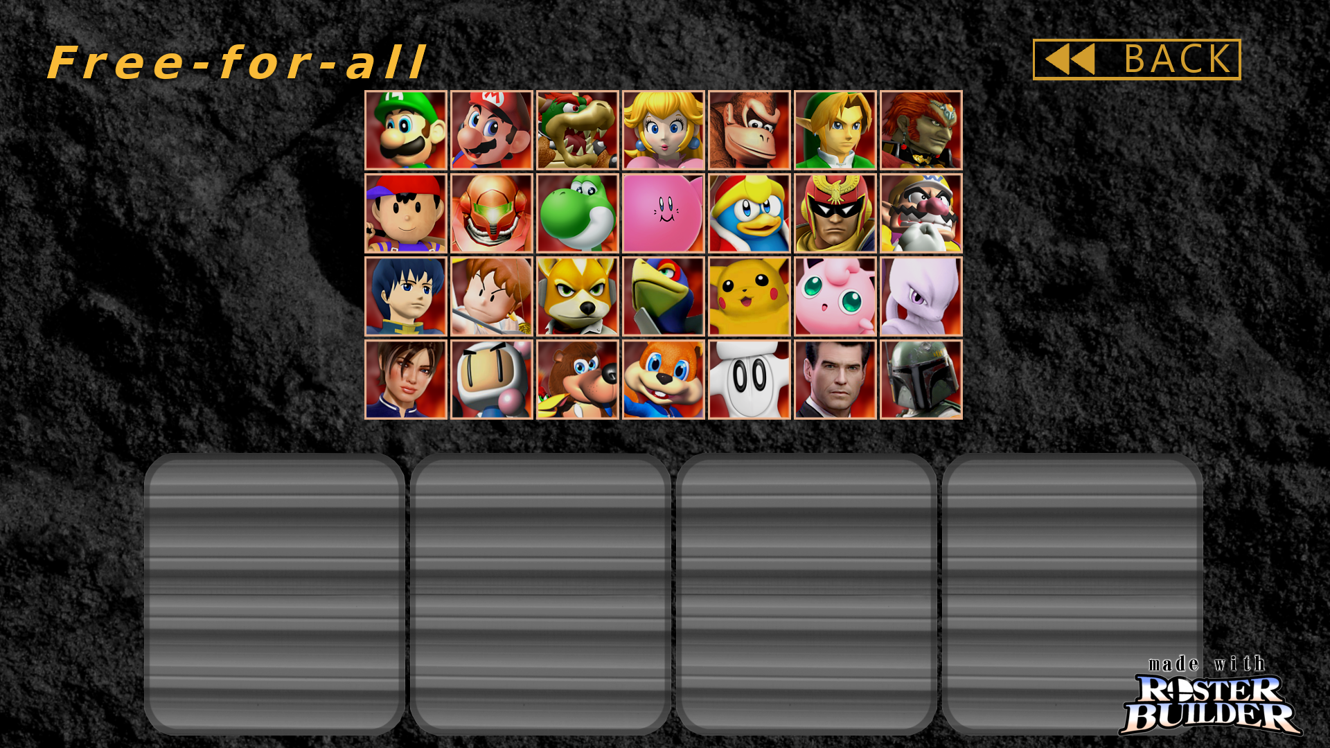 Super Smash Bros. 64 Character Roster (My Take) by WarchieUnited on  DeviantArt