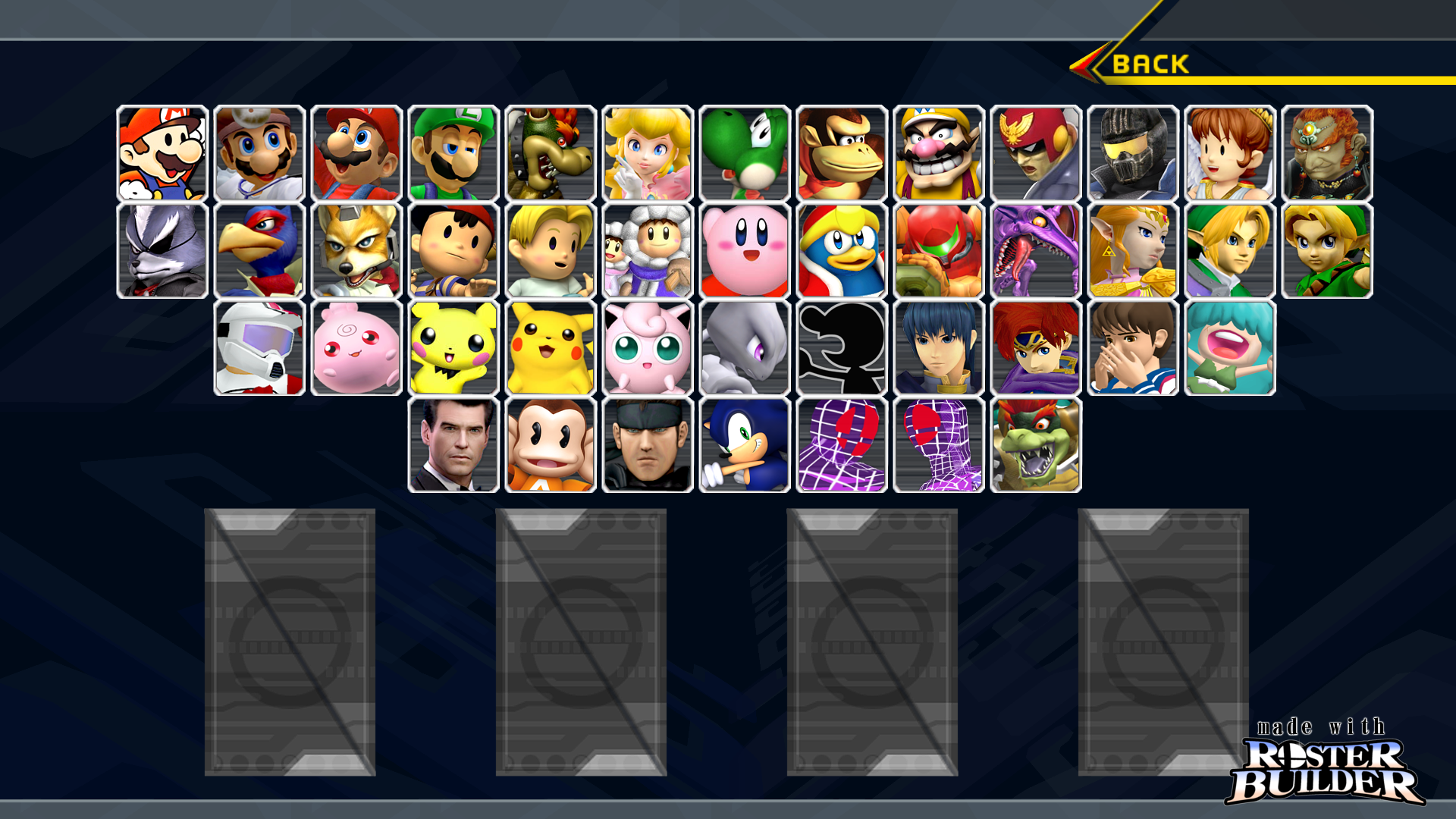 ROSTER BUILDER - Melee Sample by ConnorRentz on DeviantArt