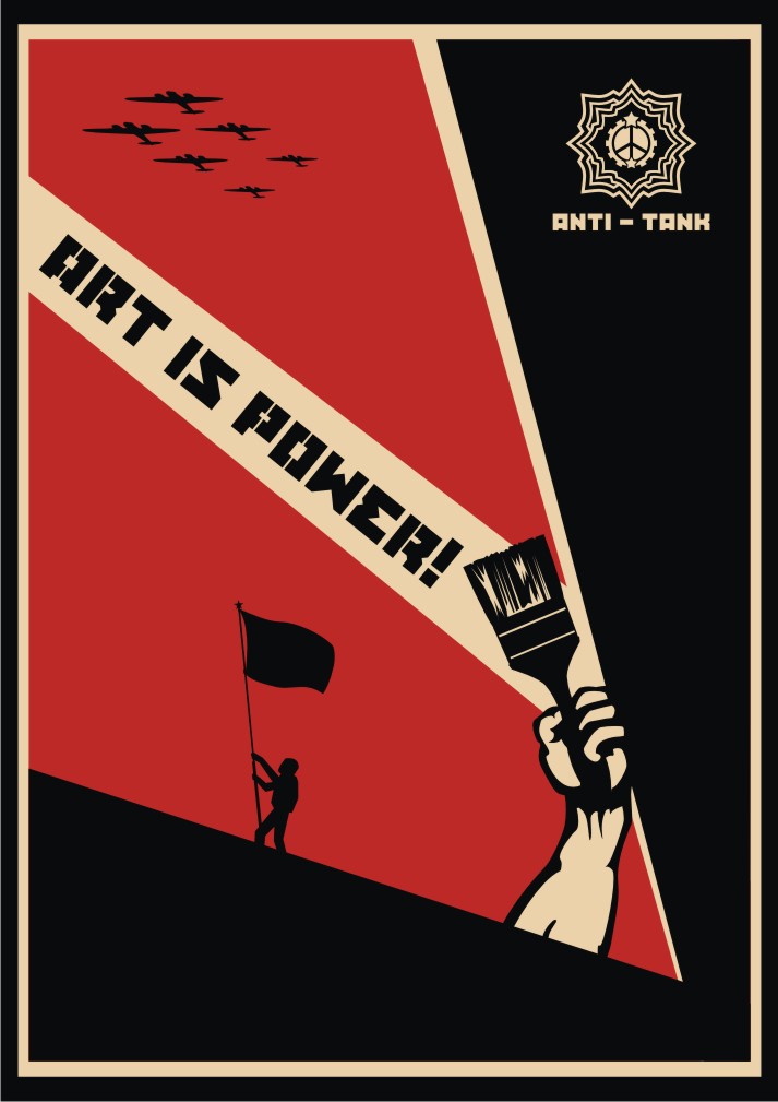 Art Is Power Flag Red