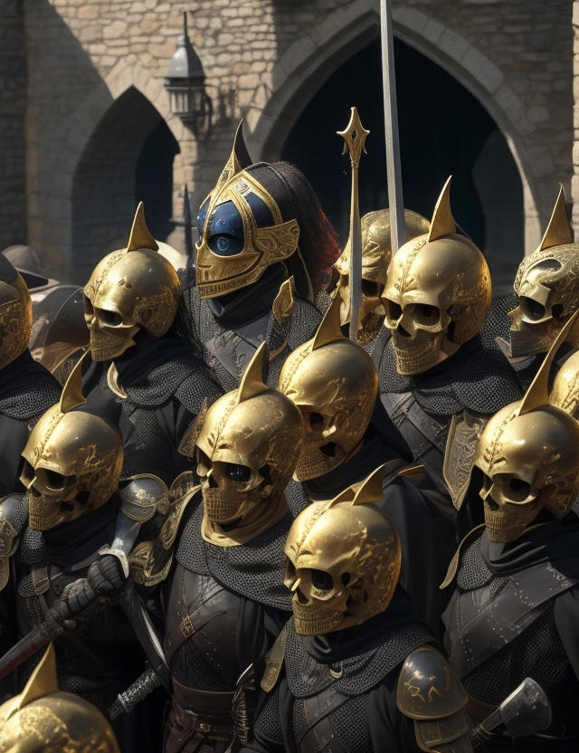 Golden Knights Skull 