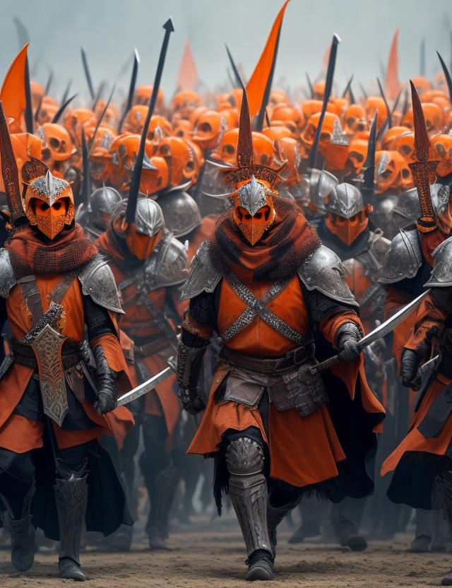 A orange knights and warriors in battlefield 4 by SpartacusPrime1 on