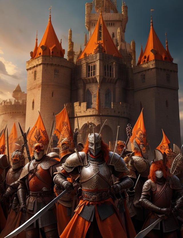 A orange knights and warriors in castle 21 by SpartacusPrime1 on DeviantArt