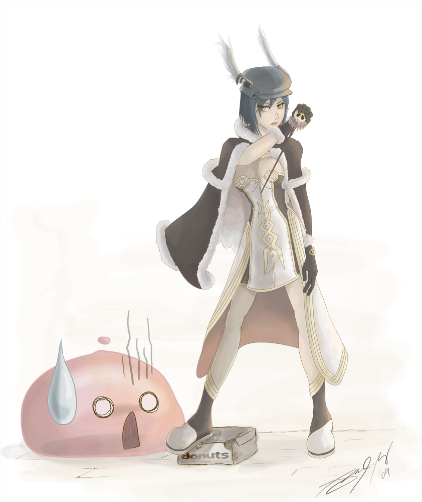RO-HWizard and Poring in Color by daze-into-verity on DeviantArt