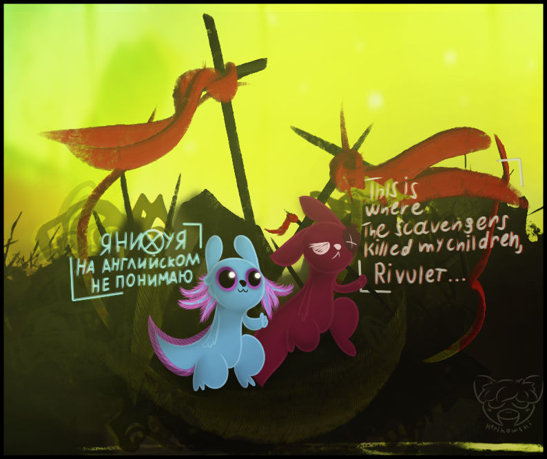 Rain World. Rivulet and Artificer by herikowsKii on DeviantArt