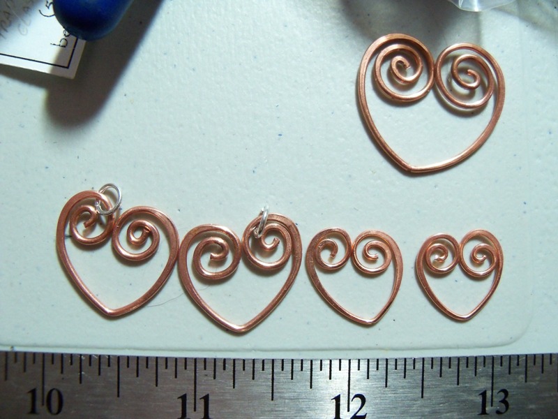 Heart pendants for necklaces, earrings