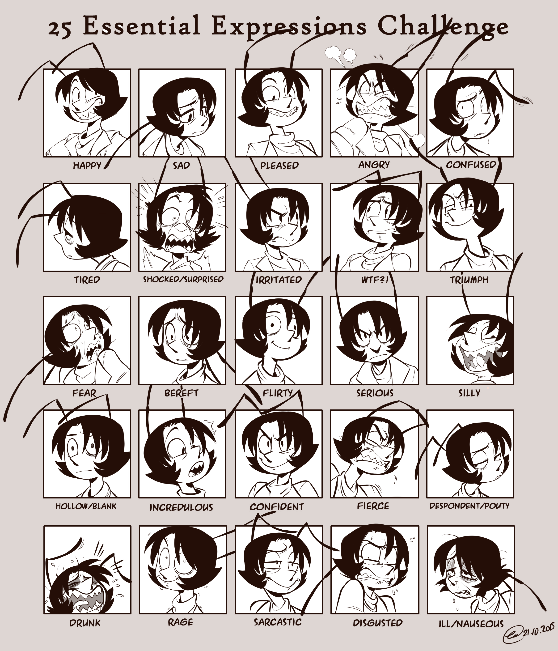 Expression sheet - Andrea