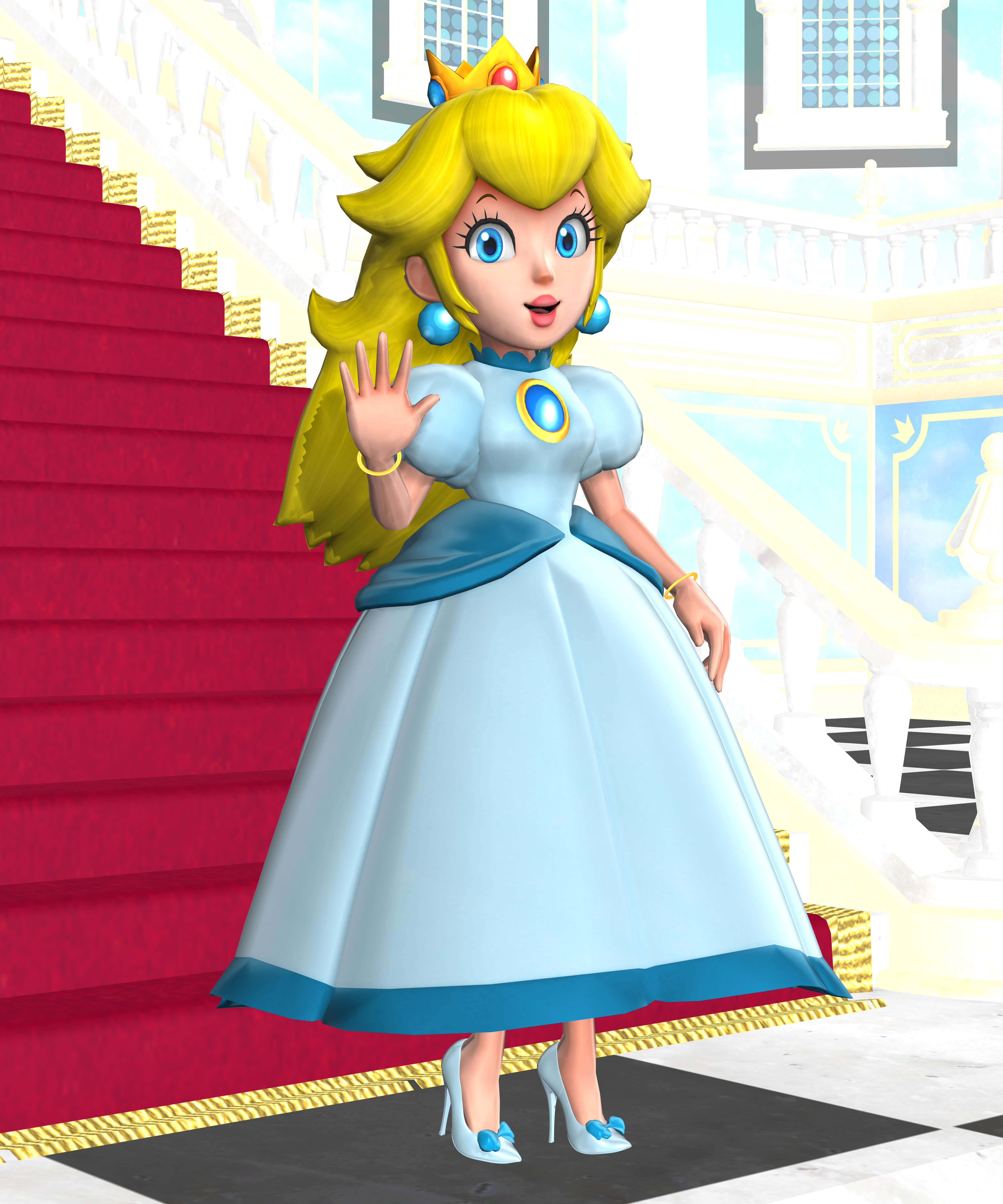 blue dress princess mario Blue Dress Princess Mario