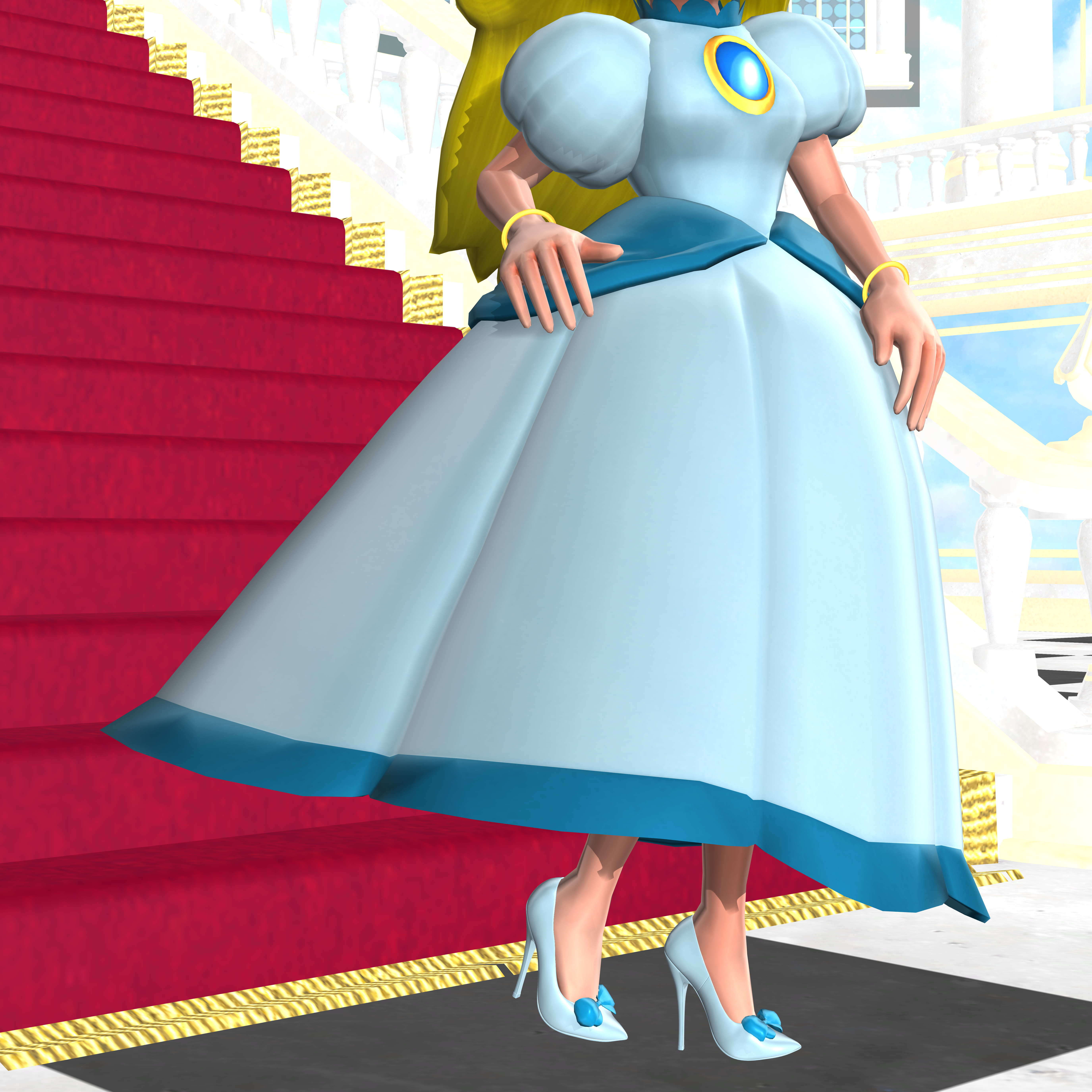 Princess peach blue dress deals