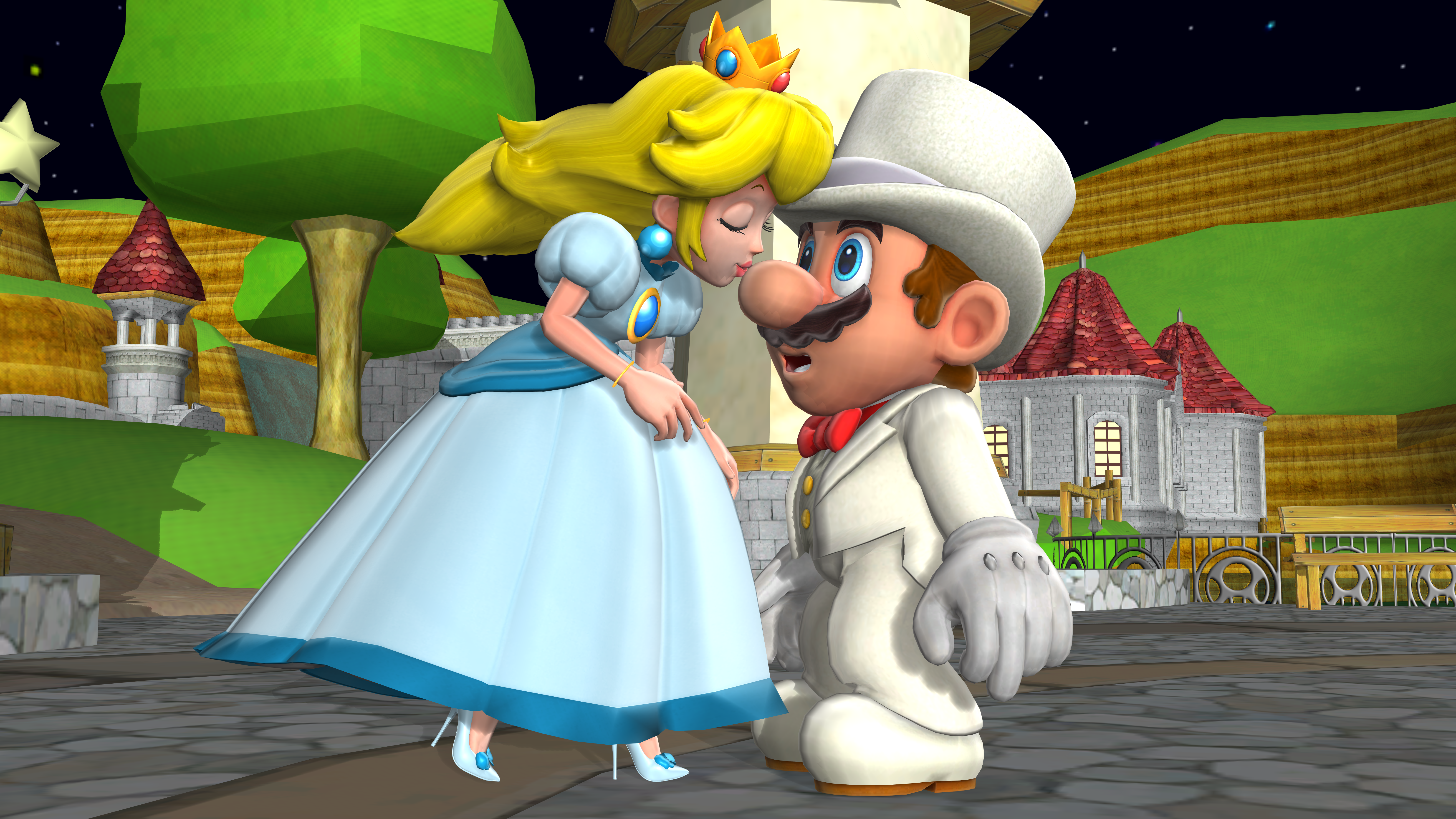 princess peach in blue dress Dreamy Princess Peach | The New Parody Wiki
