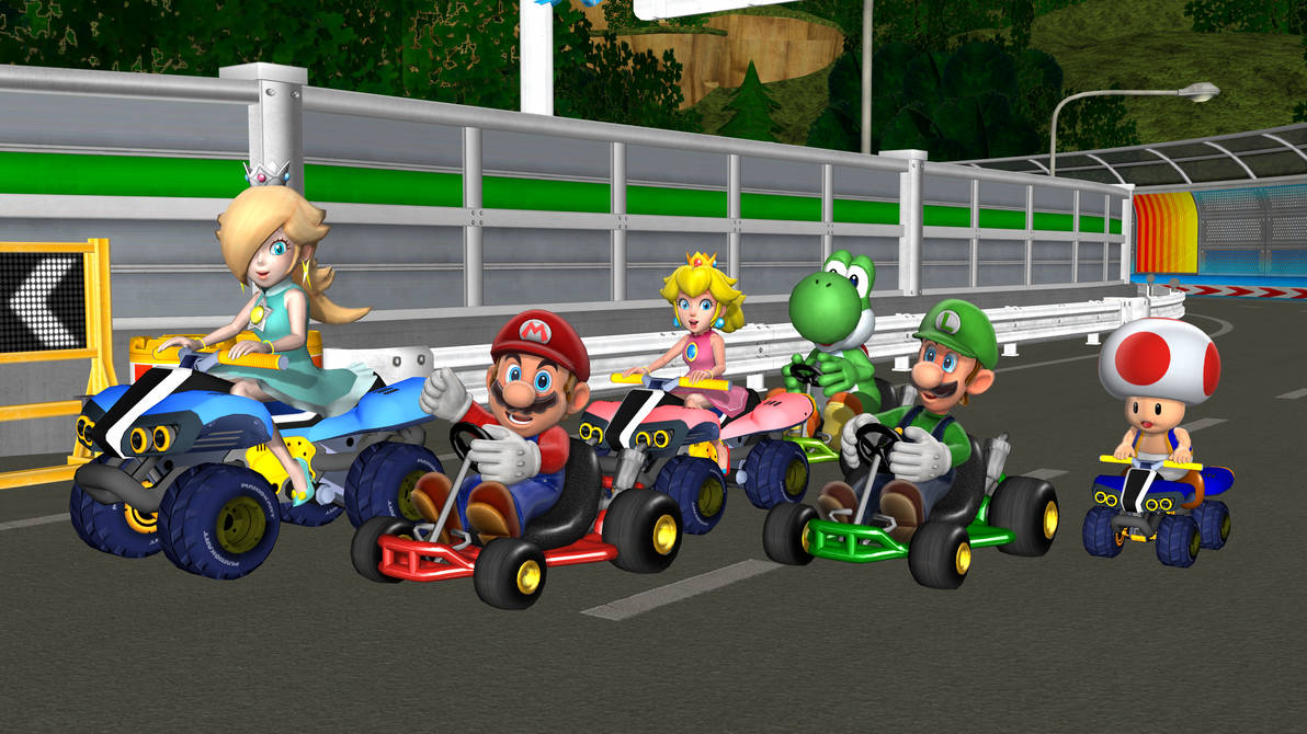 Mario Toad Racing Mario Kart Race at Toad's Turnpike by Mario-and-Sonic-Guy on DeviantArt