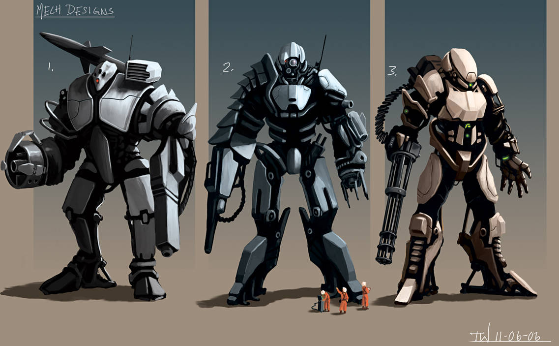 Mech Designs by thomaswievegg on DeviantArt