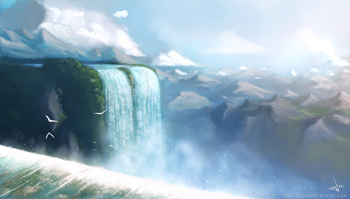 Waterfalls by thomaswievegg on DeviantArt