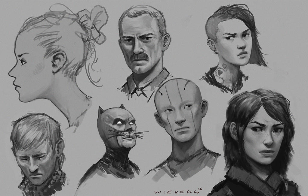Random sketches 01 by thomaswievegg on DeviantArt