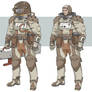 space suit character concept