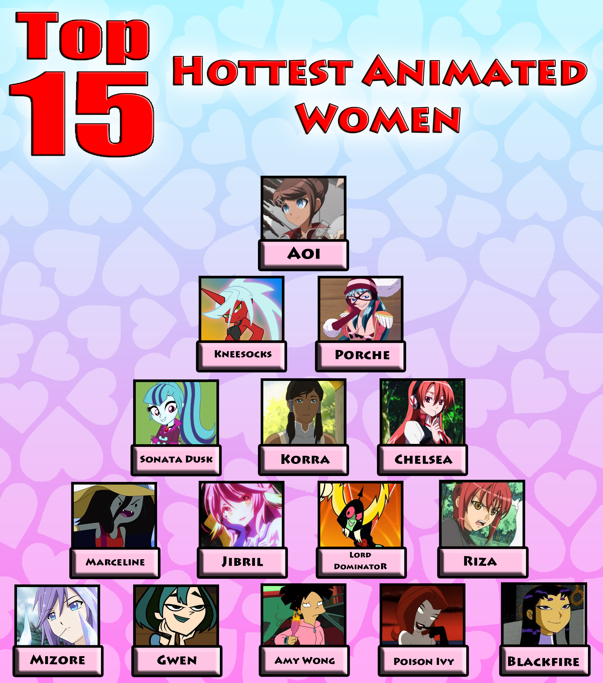 Top 15 Hottest Animated Women Meme - 2016