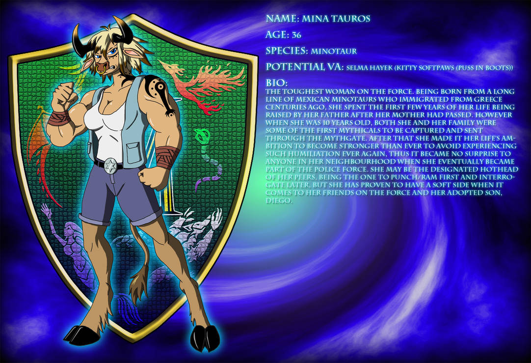 Mythgate Bios: Mina Tauros by Moheart7 on DeviantArt