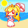 Chibi Peach at the beach