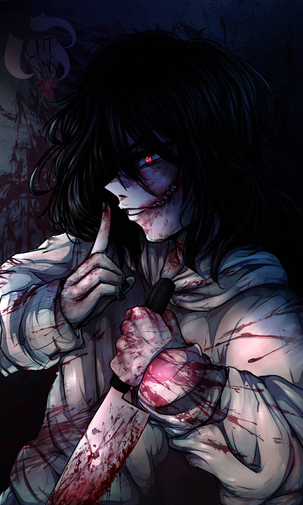 Jeff the Killer Fanart + Speedpaint by ShimmerPop on deviantART