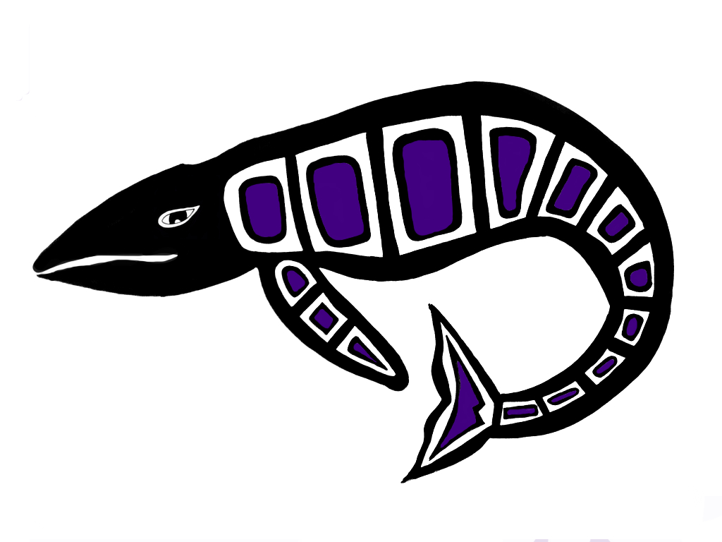 Purple Tribal Whale