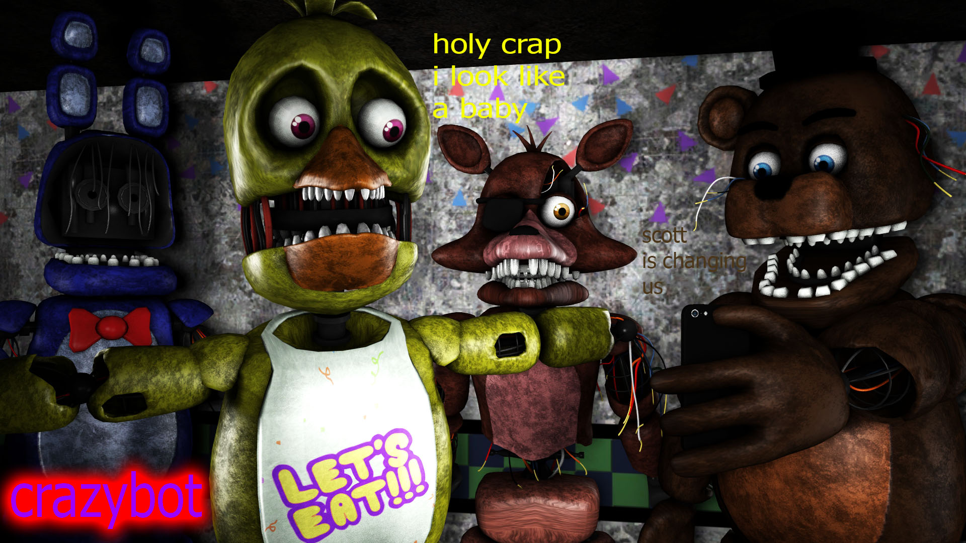 withered chica concertada  Videos de animatronicos, Animatronicos