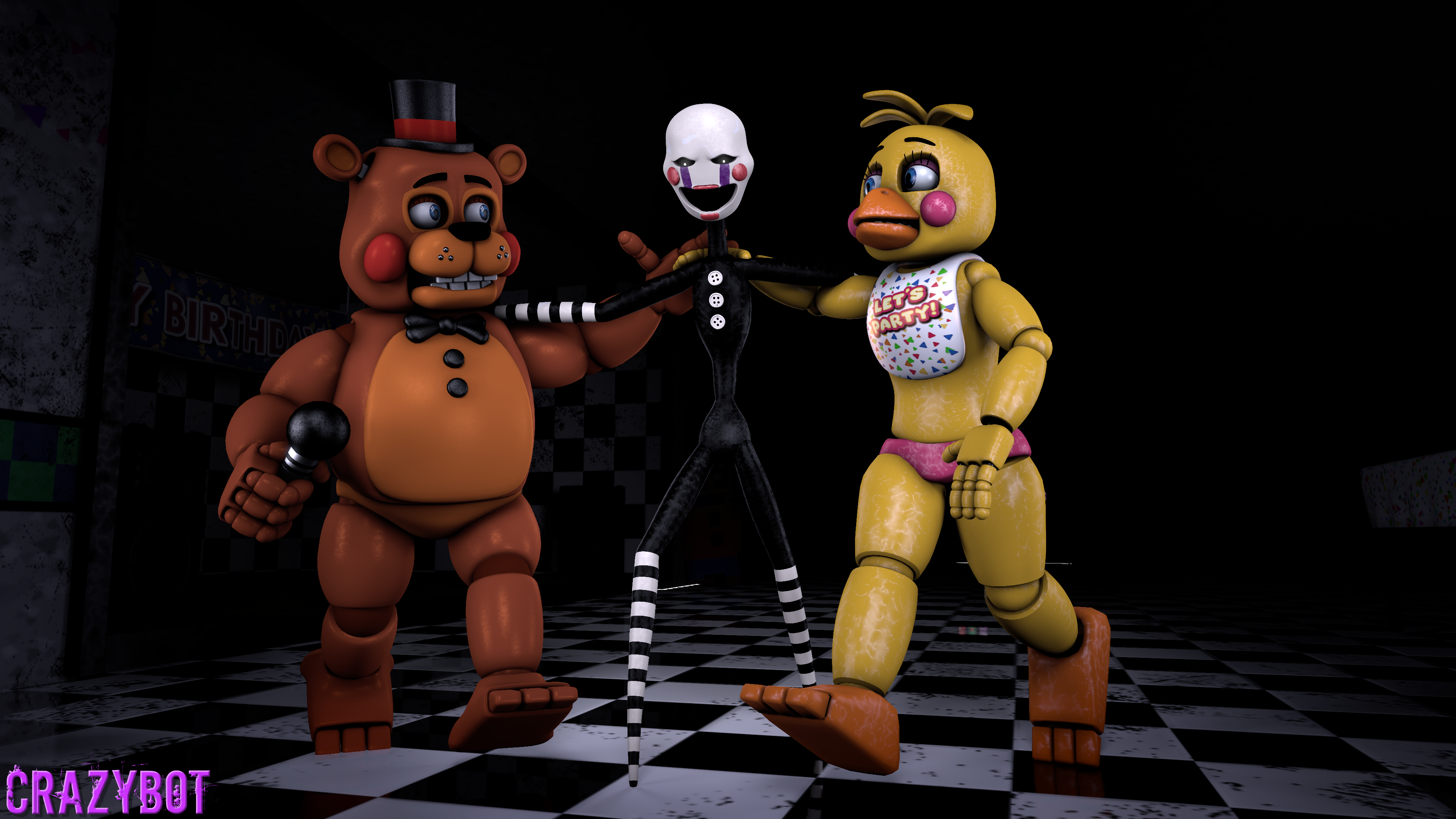 C4D/FNAF) FNAF 1 Trailer Stage Performance by FreeSteve007 on DeviantArt