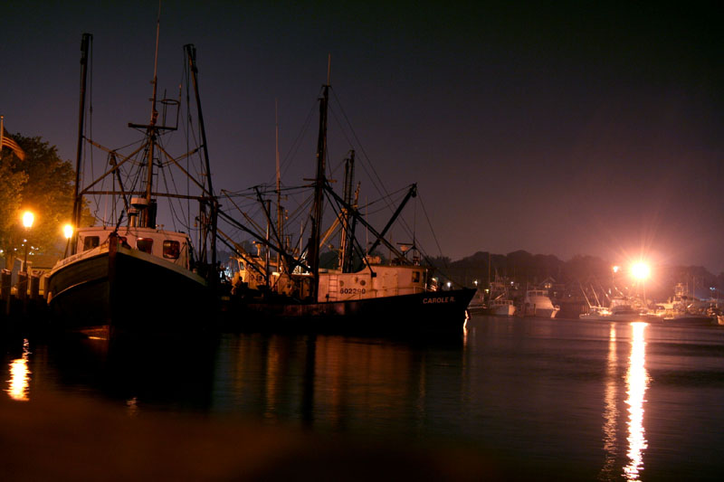 The Hyannis Docks at Night