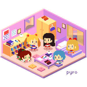 Pixel Room: Sailor Scouts