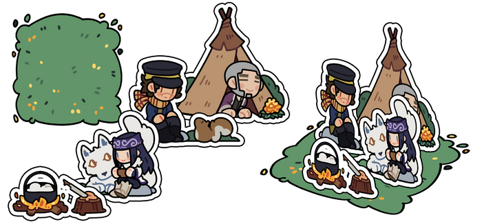 acrylic stand: golden kamuy