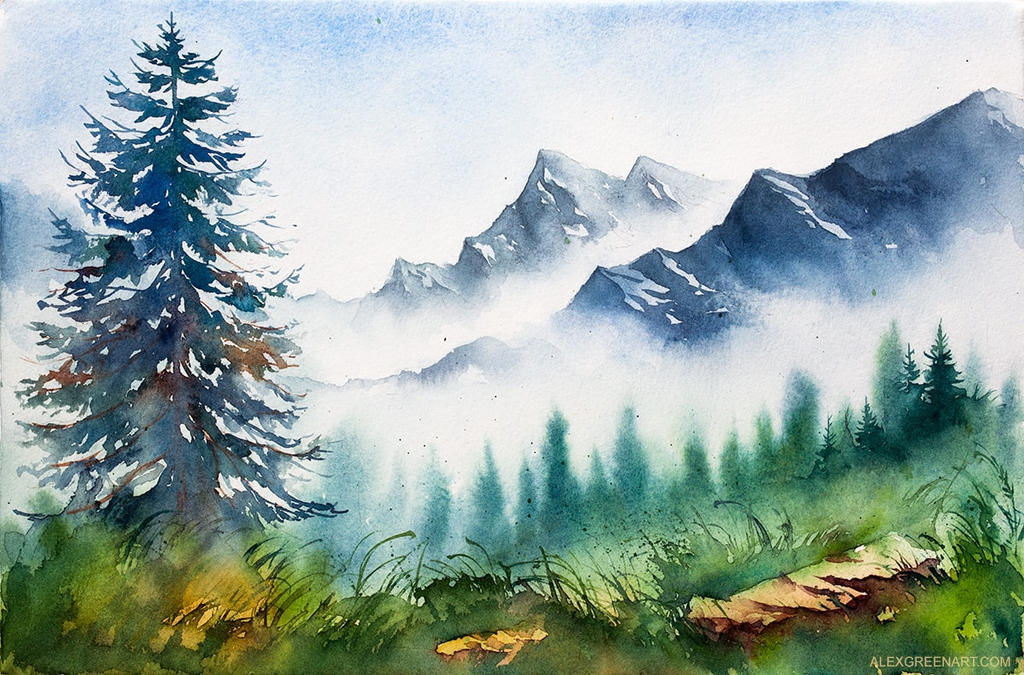 Mountains Landscape by AlexGreenArt