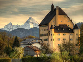 Goldenstein Castle And Mount Watzmann