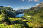 Mountainscape With Lake by Burtn Mountainscape With Lake by Burtn