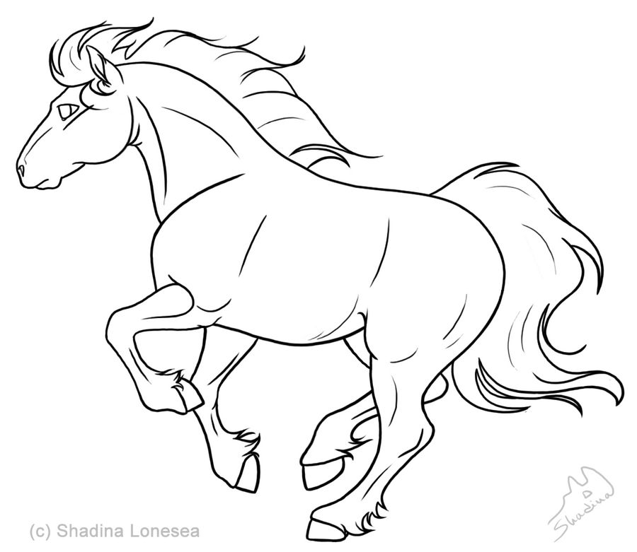 Pony - lineart by ShadinaLonesea on DeviantArt