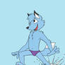 Terry The Blue Fox (Purple Speedo)