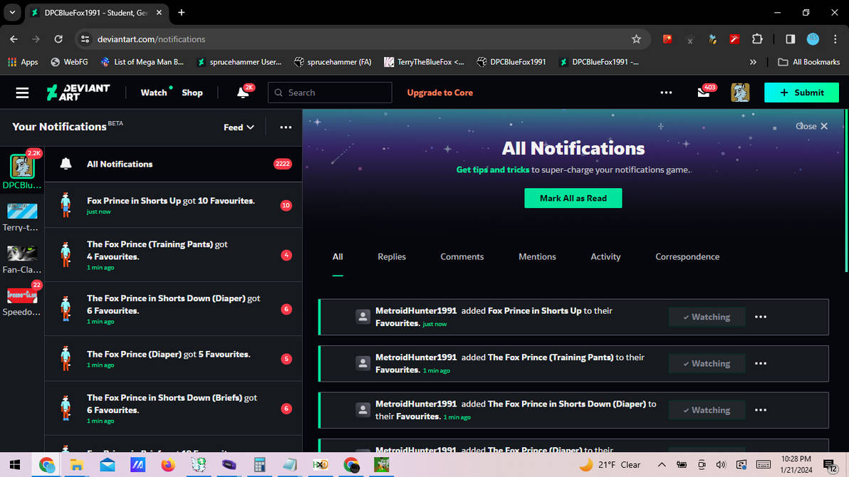 2222 Notifications by DPCBlueFox1991 on DeviantArt