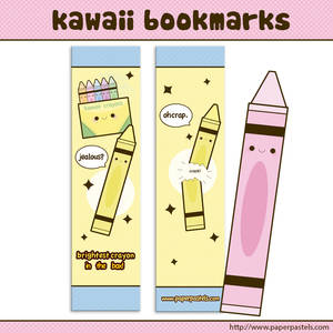 Kawaii Crayon Bookmark
