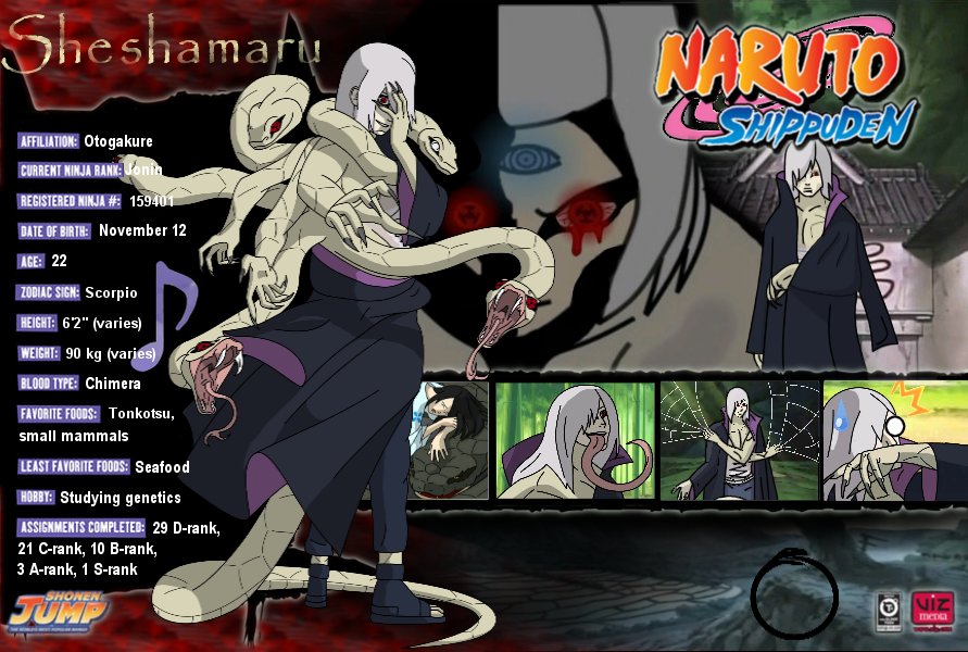 Sheshamaru Profile Sheet V1 By Jediswordzam On Deviantart