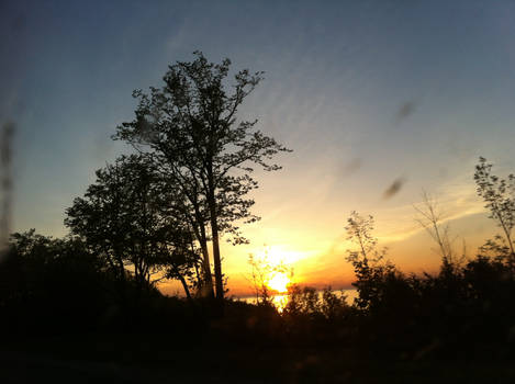 Sunset over Lake Michigan