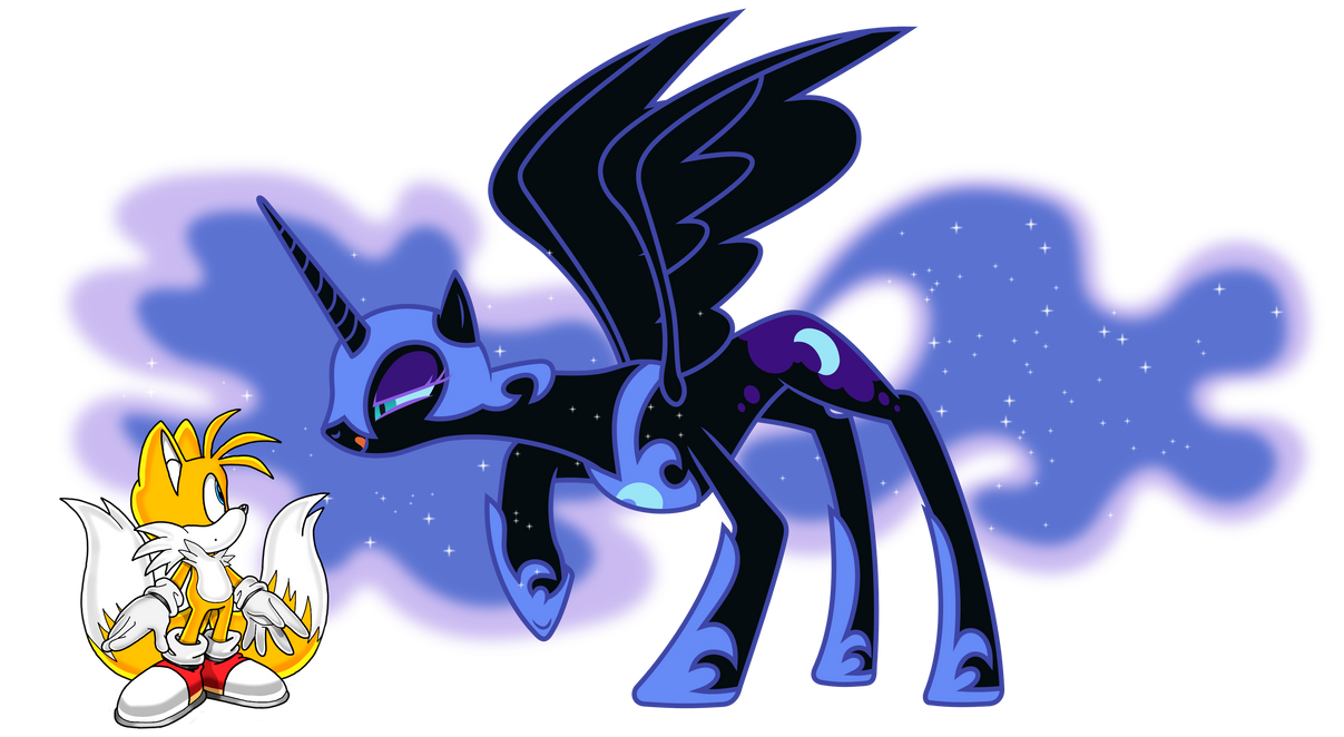 Tails and Nightmare Moon by LachlanDingoOfficial on DeviantArt