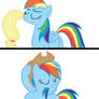 Rainbow Dash eats Applesnack