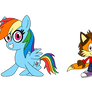 Rainbow Dash and Lachlan Dingo CN style