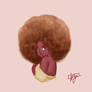 Afro, chica, bella