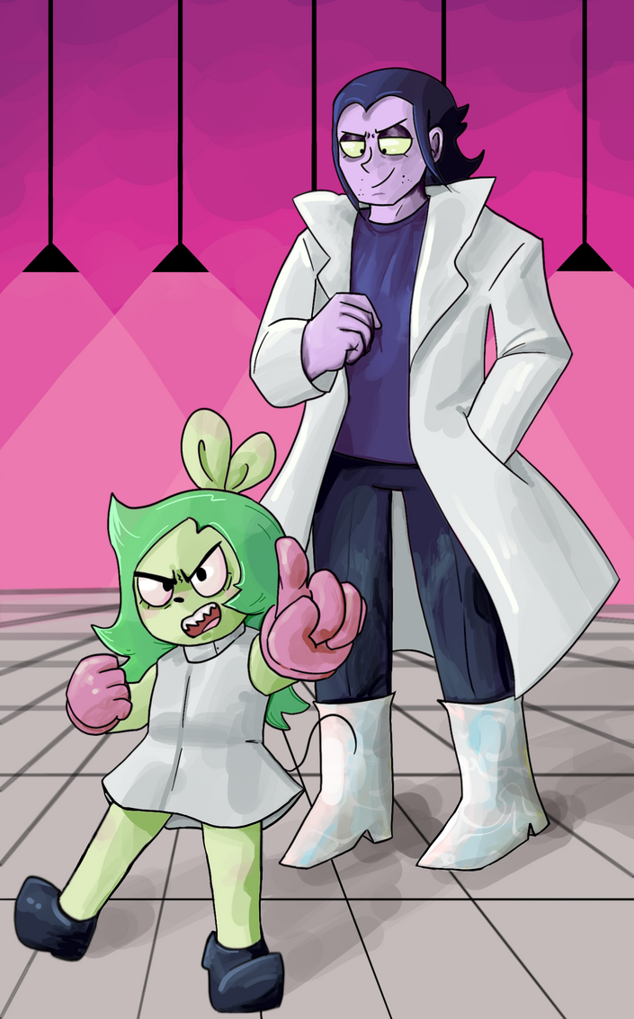 professor venomous and fink with speedpaint! by Ositodraws