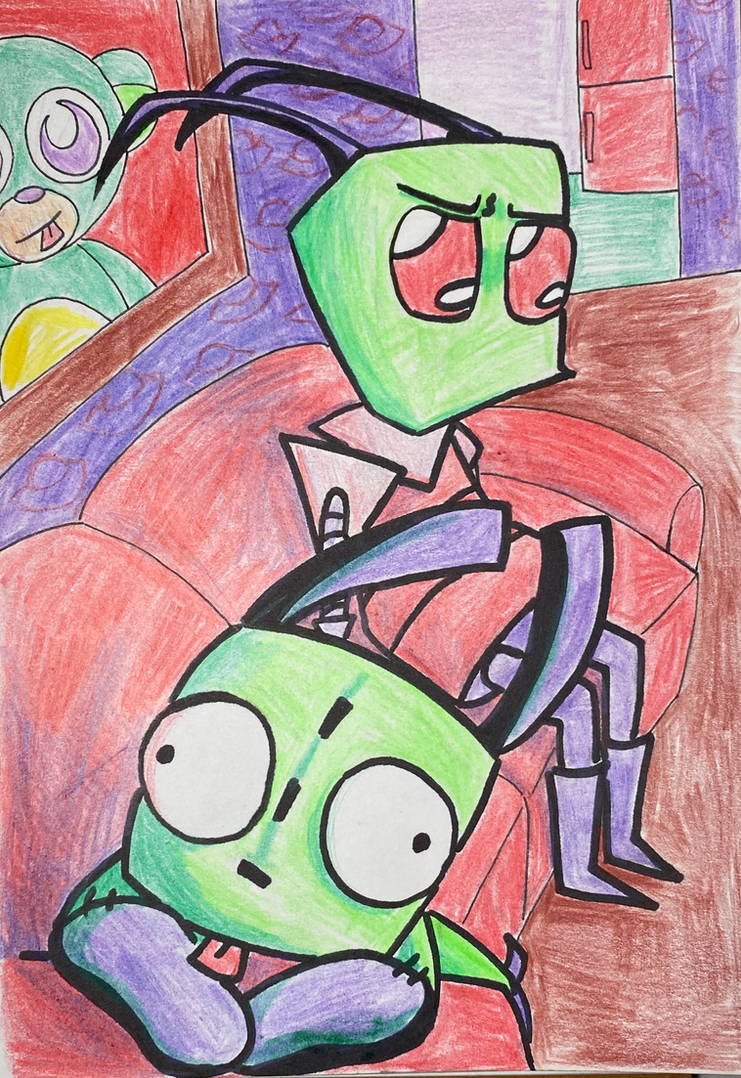 The pain I go thru for Invader Zim by Ositodraws