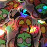 Moxxie and Gir holographic sticker $3