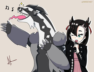 Marnie and Obstagoon singing~