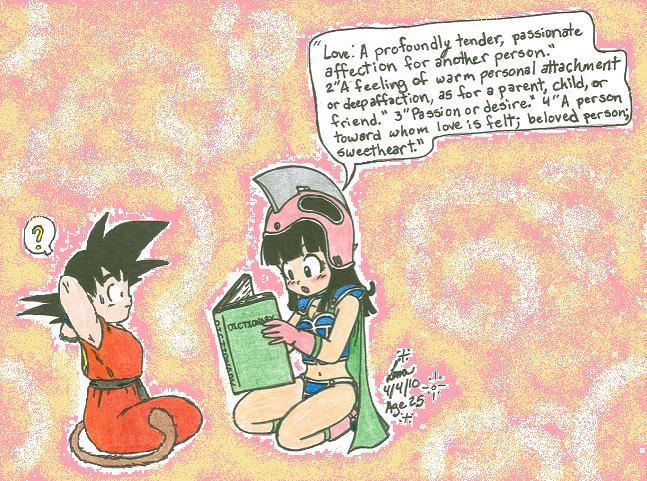 ChiChi Reads bout Love to Goku