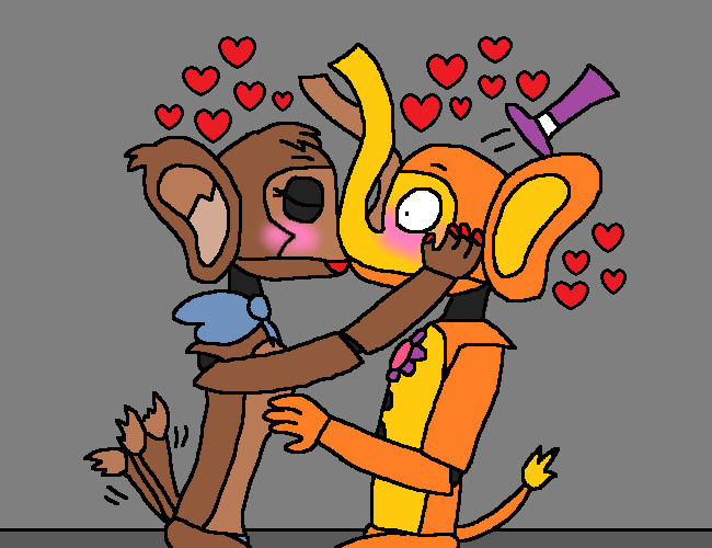 Unexpected Kiss (FNAF 6 Orvilline) .